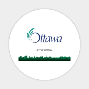 Ottawa Cityscape And Logo Magnet